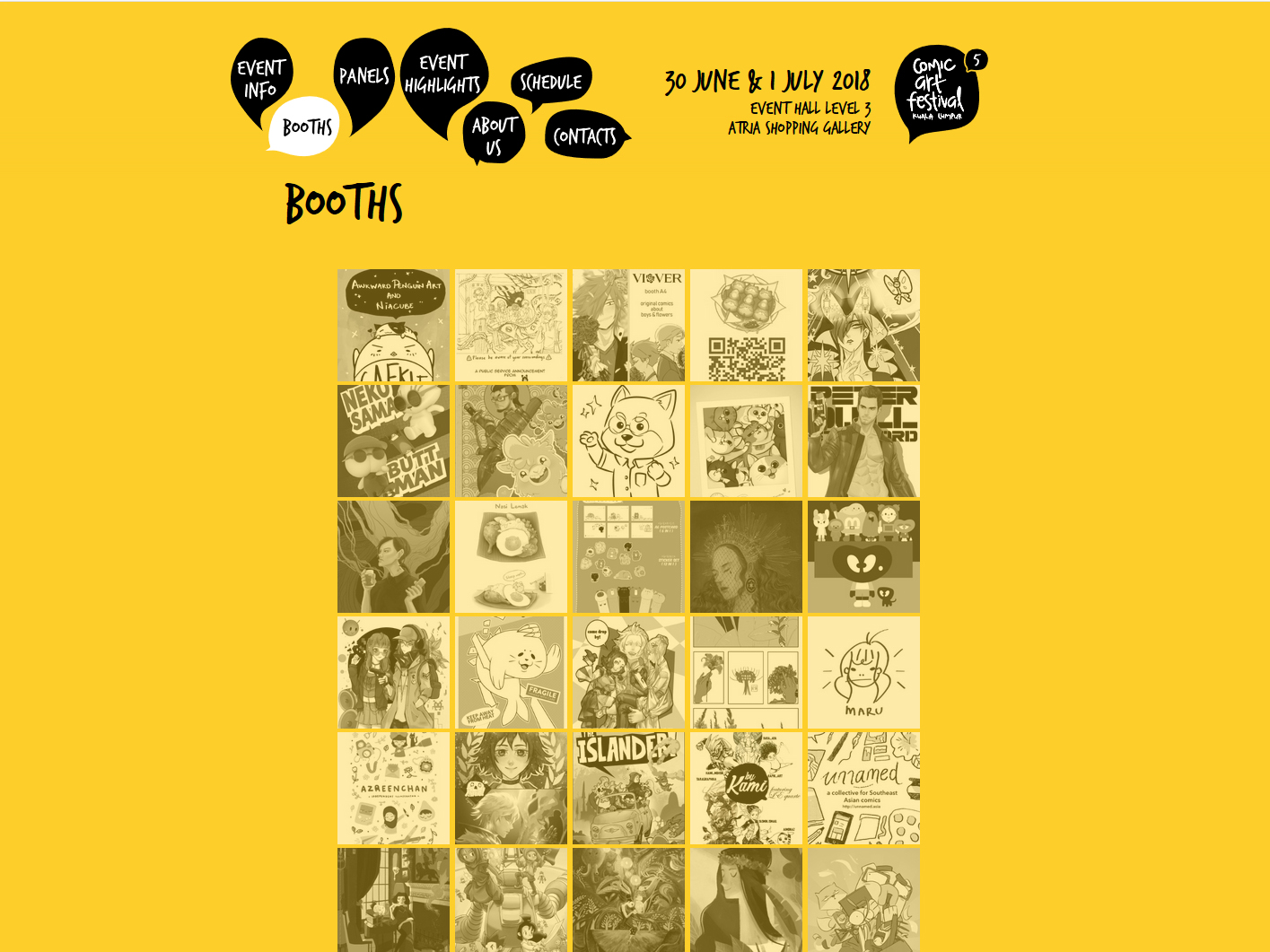 Landing page - Booths